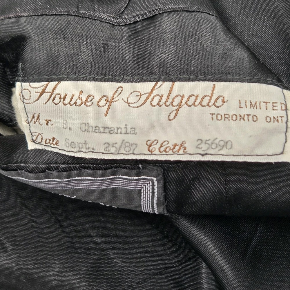 Ermenegildo Zegna Double Breasted Gray Striped Wool Blazer Jacket US 44R Vintage - Picture 8 of 8